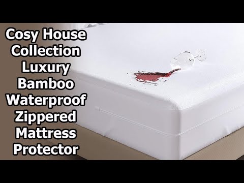 Luxury Bamboo Waterproof Mattress Protector & Features (by Cosy House Collection)