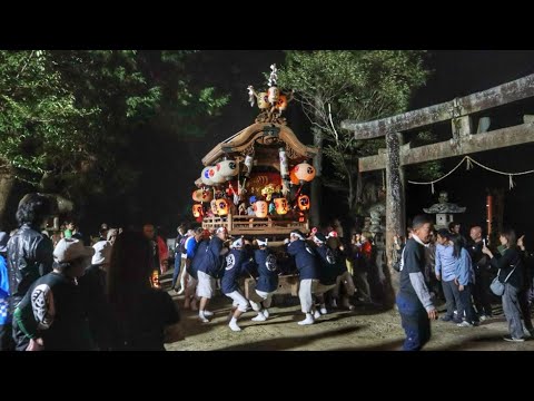 令和6年   交野市   寺 住吉神社 秋祭り  寺だんじり  境内曳き廻し、提灯行列など。