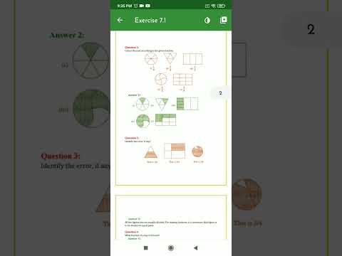 Class 6 Maths Chapter:- 7 Fractions Exercise 7.1 Solution