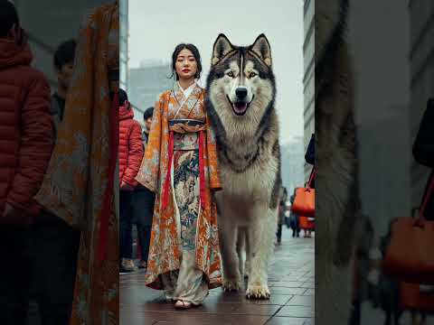 Have You Ever Seen a Giant Alaskan Malamute Walking Through Beijing? 🐕‍🦺🏙