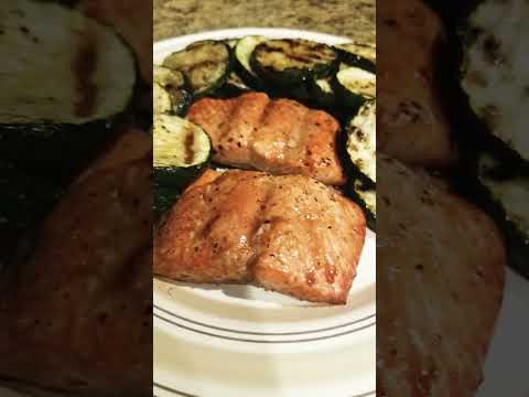 salmon and veggies #salmon #lunch