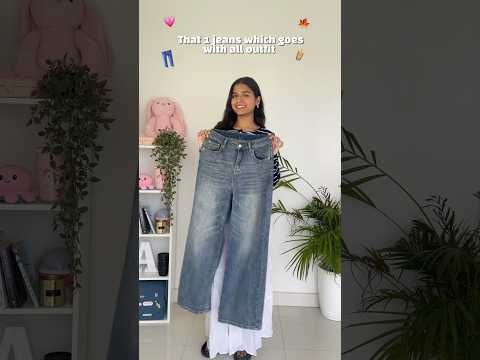 Highwaisted wide leg Jeans #shorts #meeshohaul #meesho #viral #youtubeshorts #shortsfeed #foryou