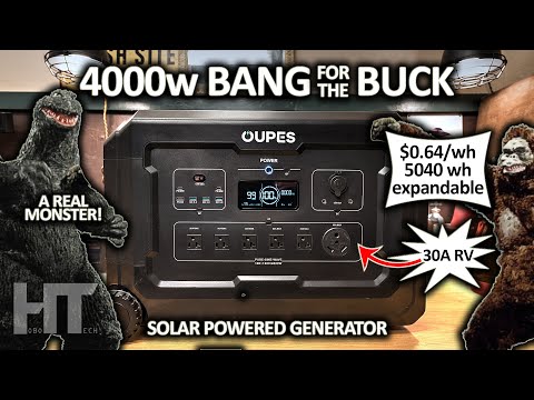 OUPES Mega 5 4000w LiFePO4 UPS Solar Generator Power Station