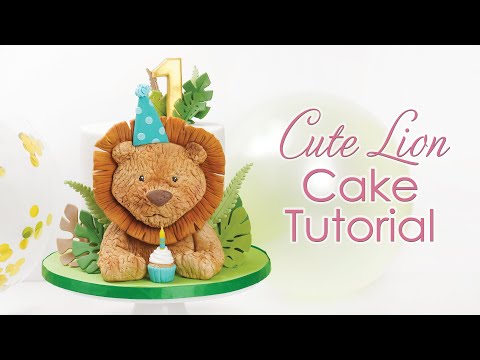 How to make a Cute Lion Cake Tutorial - Making Hendrix's 1st Birthday Cake