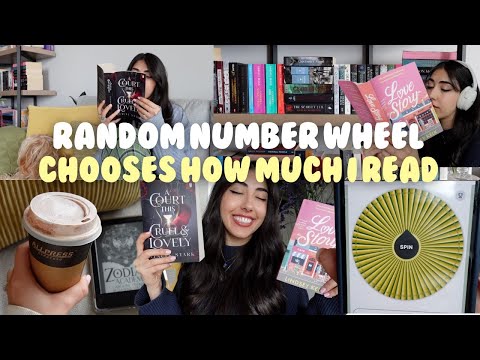 number wheel picks how many pages a day I read for a week 😵‍💫📚spoiler free reading vlog