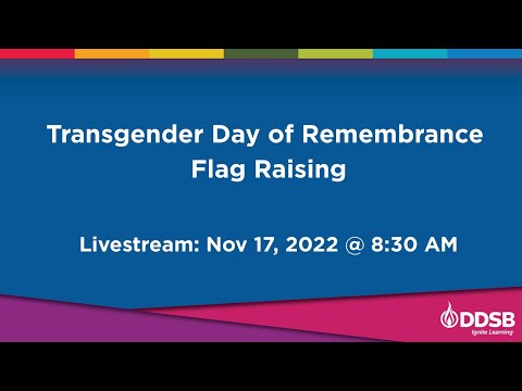 Transgender Day of Remembrance Flag Raising