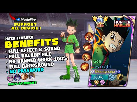 UPDATE! | Dyrroth Gon HXH Hunter x Hunter Skin Script No Password | Full Effect & Full Sound MLBB