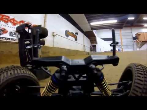 GoPro mounted to off road RC race car