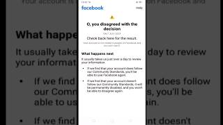 Facebook account disagreed with the decision/your account has been locked  Facebook problem solution