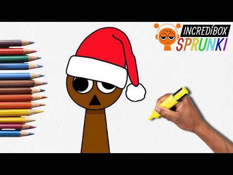 How to Draw Sprunki Brown Brud Christmas - INCREDIBOX Sprunki | Step-by-Step Tutorial