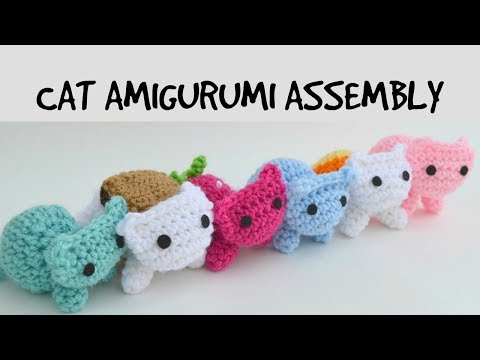 Cat Amigurumi Assembly - how to sew amigurumi parts together