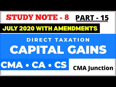 Capital Gains | Direct Taxation | CMA Inter/Final | CA Inter/Final