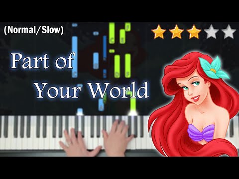 Part Of Your World | Disney "The Little Mermaid" | Medium Piano Tutorial | Piano Cover