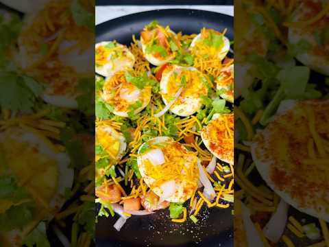 Boiled Egg Chaat #shorts #food #streetfood #boiled #egg #chaat #asmrkitchenfood #asmr