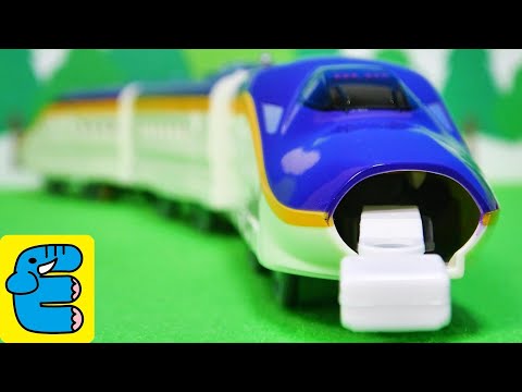 Plarail Series E8 Tsubasa & Tomica Arch Railway Crossing Set, Shinkansen Train [English Subs]