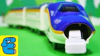 プラレール 連結 E8系つばさ&トミカアーチ踏切セット Plarail Series E8 Tsubasa & Tomica Arch Railway Crossing Set [Eng Subs]