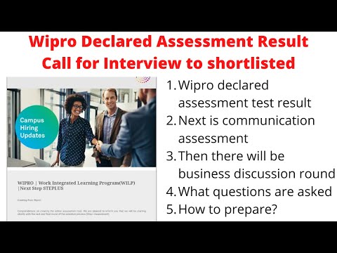 Wipro Assessment Result Declared | Wipro Step plus Communication Assessment | Wipro Business Round