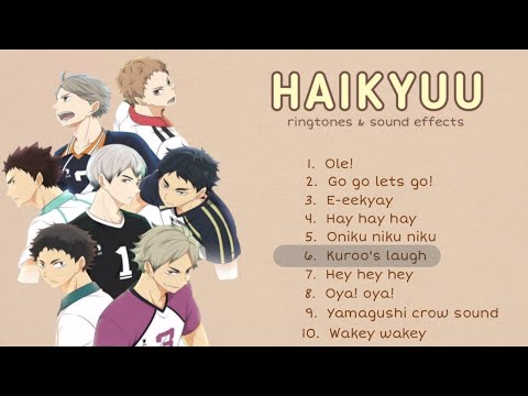 Haikyuu Ringtones and Sound Effects ❤️