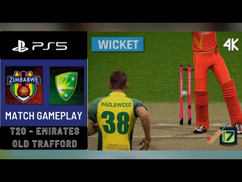 [PS5️⃣]🏏Aus Vs Zim📍Emirates Old Trafford🔹T2️⃣0️⃣🔹It sounded good !!!🔹#Cricket 24🔹4k🔹#Gameplay🔹60FPS