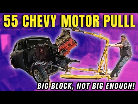 Getting Rid of This GARBAGE Big Block! 55 Chevy Not-So-Smooth Motor Pull.