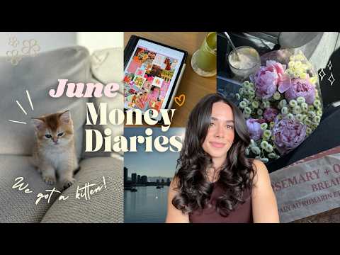 JUNE MONEY DIARIES  💐 mid-month check in and budget update, we got a kitten!!