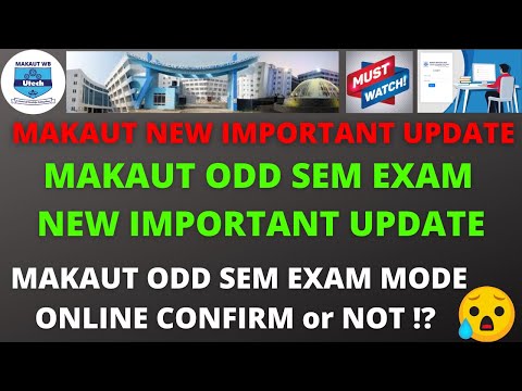 MAKAUT Odd Sem Exam  |  Makaut New Important Update