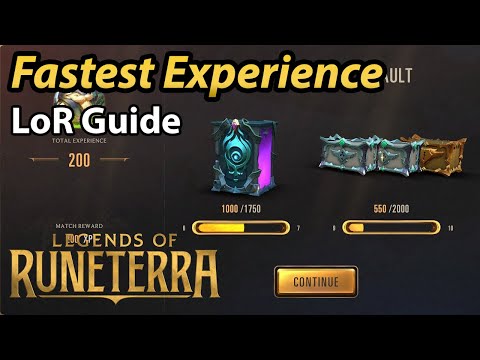 Unlocking things quick in Legends of Runeterra EXP farm tips and trick (Wildcards / shards / cards)