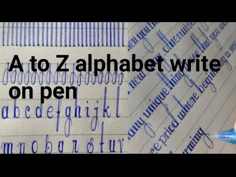 Learn English Calligraphy alphabet A to Z on pen🔥||How we can improve our hand writing||