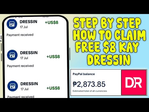 STEP BY STEP KUNG PAANO MAKUHA AT MAWITHDRAW YUNG FREE 8$ KAY DRESSIN APP