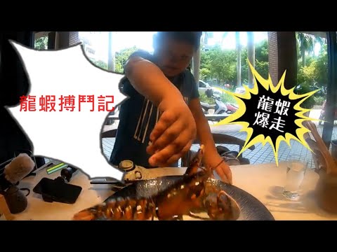 【新竹美食】山上走走日式無菜單海鮮鍋物｜底迪跟活龍蝦PK大爆走啦