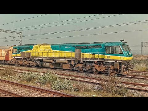 Wdm3d and Wdp4d Powerful Diesel Engines Parked in the Yard | ALCO'S Engines Video#uniquetrainengines