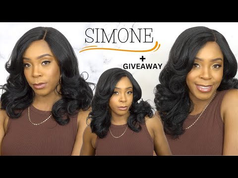 Janet Collection Natural Me Blowout Synthetic Hair HD Lace Wig - SIMONE +GIVEAWAY --/WIGTYPES.COM