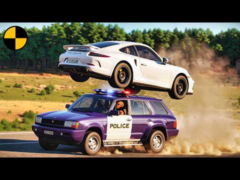 Epic Police Chase Stunts Compilation #1 in BeamNG.Drive