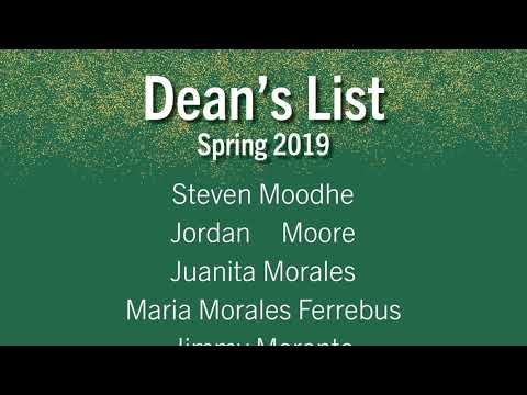 Dean's List Spring 2019