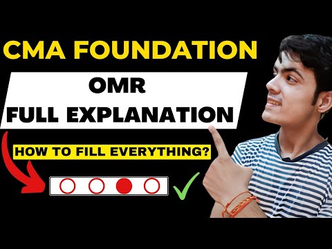 OMR full explanation for cma foundation exams | How to fill omr in cma foundation exams in dec2024