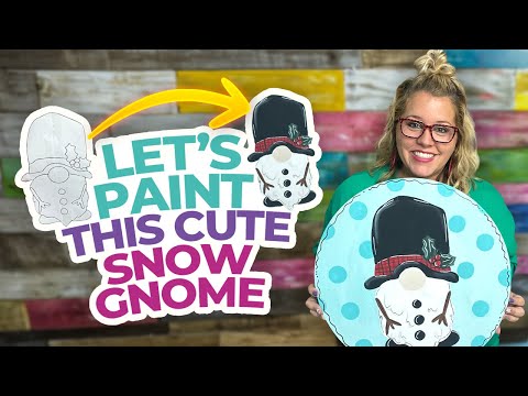 How to Paint This Snow Gnome Door Hanger Like a Pro! | Simple Step-by-Step Painting Guide