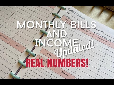 Our Monthly Bills & Income - Updated! | BUDGET WITH ME