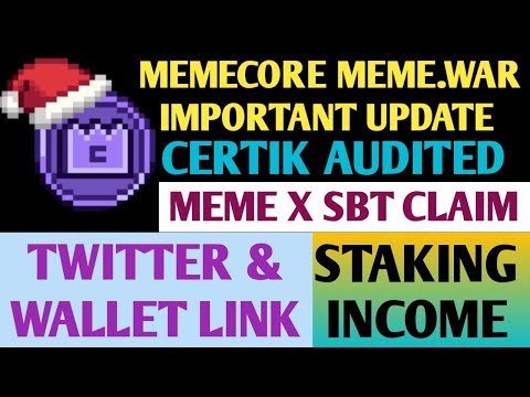 Memes.War Airdrop New Update| Meme Core New Update | Memes. War Wallet Link| MemeCore Staking Income