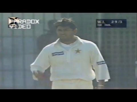 Mushtaq Ahmed 10 wicket haul VS WI 1997