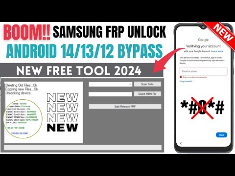 NEW TOOL, SAMSUNG FRP BYPASS 2024, NO TEST POINT, NO CODE *#0*#, NO EDL CABLE, NEW METHOD