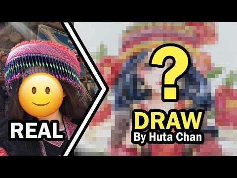 Draw WaterColor - "H'MONG" ETHNIC GIRL - Huta Chan