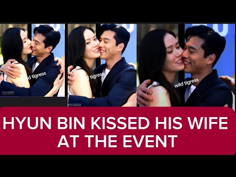 Video of HYUN BIN kissed His Wife at the event! Very sweet! Alkong laugh so hard!