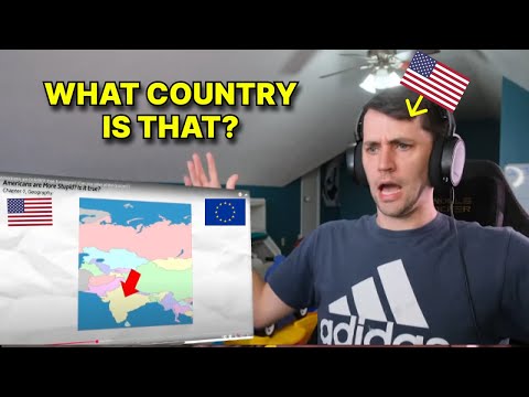 American reacts to Americans VS Europeans GENERAL KNOWLEDGE