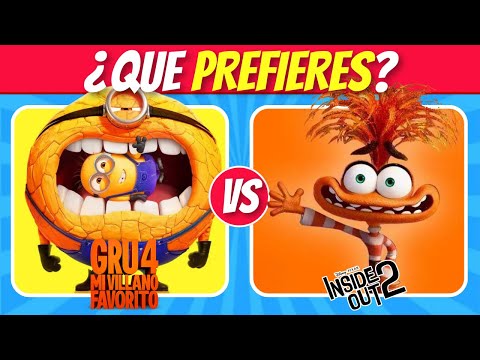 ¿Qué prefieres? Intensamente 2 vs Gru Mi Villano Favorito 4