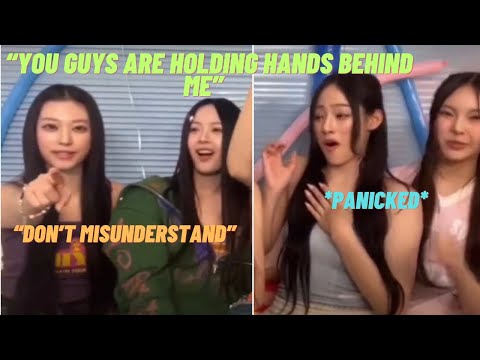 Hanni’s dramatic reaction to Haerin & Minji holding hands