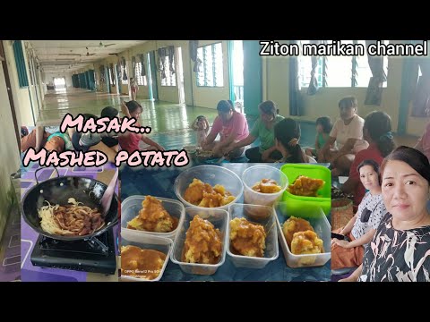 kelas kemas.. Belajar Ngaga Mashed potato.. aktiviti indu iban rumah panjai.. 😍