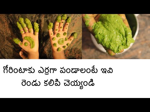 గోరింటాకు ఎర్రగా పండటానికి ? Henna preparation / gorintaku / henna designs / gorintaku designs