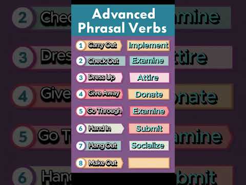 Advanced phrasal verbs english  #learningenglish #phrasalverbs #english