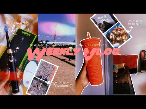 VLOG 067 | getting an oraimo electric toothbrush, working out of town, bit of cooking and cleaning