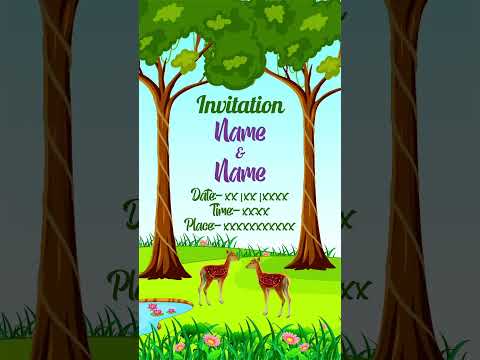 Invitation Card, wedding e card video, wedding card, Invitation, Card, Nature animation, Card design